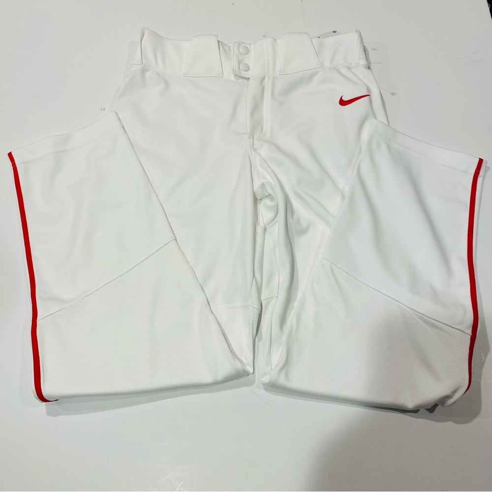 Nike Boys' Vapor Select Piped Baseball Pants White Red BQ6443-103 Size Small - Picture 7 of 11
